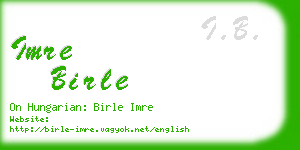 imre birle business card